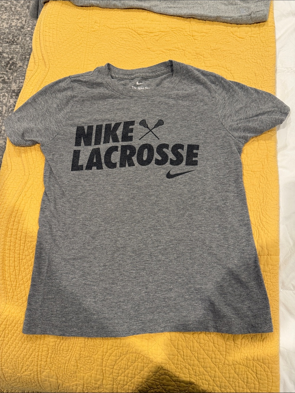 Nike Gray Lacrosse Graphic Tee - Dark Print